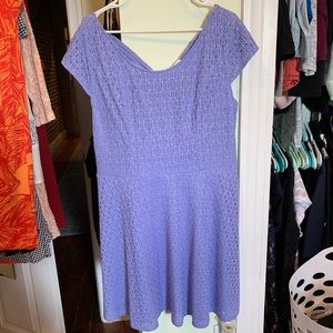 Periwinkle/light purple eyelet skater dress